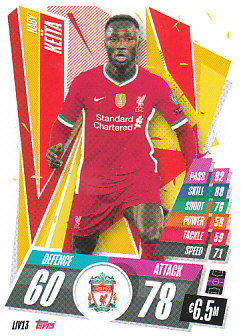 Naby Keita Liverpool 2020/21 Topps Match Attax CL #LIV13